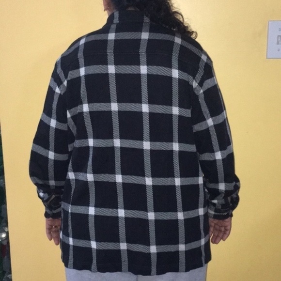 Jones New York Heavyweight Flannel Zip Up Medium - Picture 2 of 11